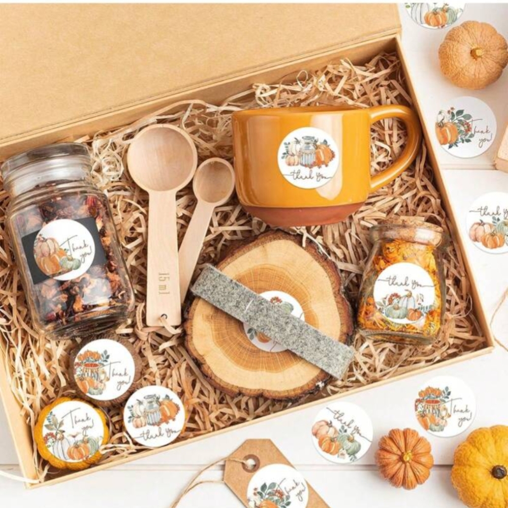 500pcs Harvest Pumpkin Thank You Stickers - Picture 3 of 6